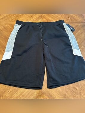 Akademiks Athletic Pull-On Sweat Shorts Size 5X Black White Gray Drawstring, New